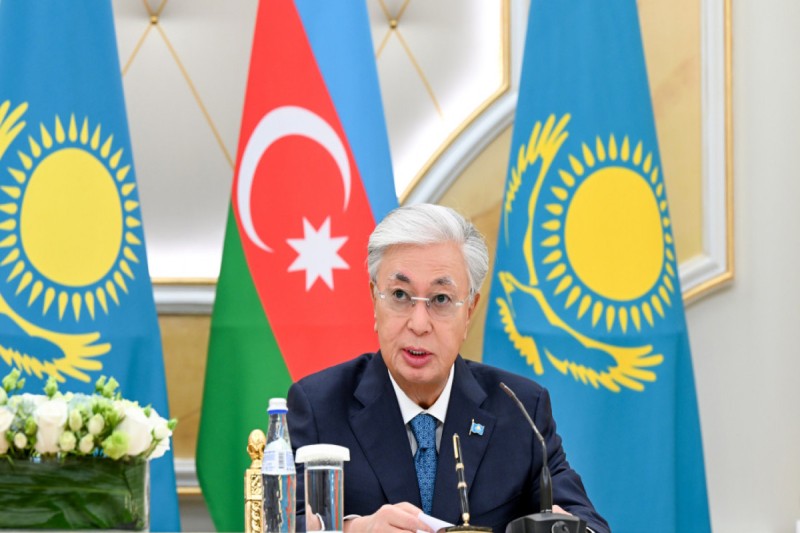 Tokayev: Azərbaycan üzərindən tranzit olunan neftin həcmi 1,5 milyon ton təşkil edib
