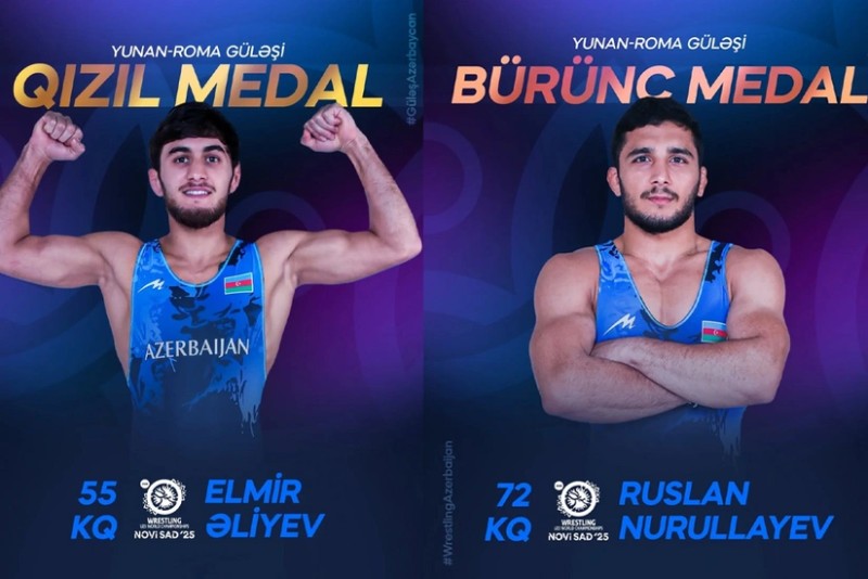 Güləşçilərimiz dünya çempionatında 1 qızıl, 1 bürünc medal qazanıblar