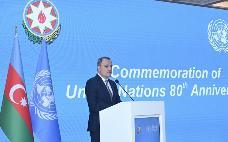 Ceyhun Bayramov BMT-nin 80 illik yubiley tədbirində çıxış edib - FOTO