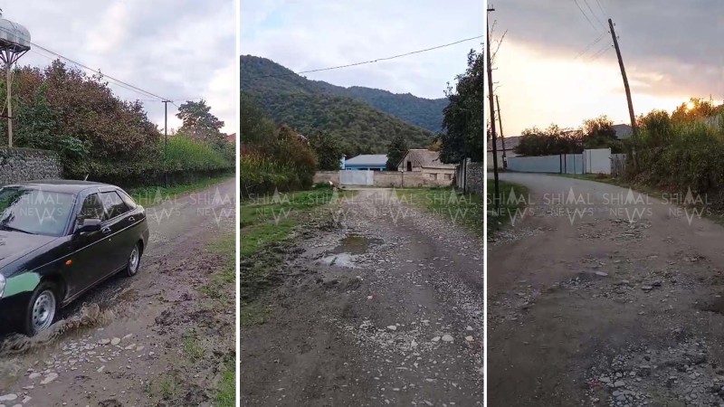Balakənin Qasbinə kəndinin yolu yararsız vəziyyətə düşüb