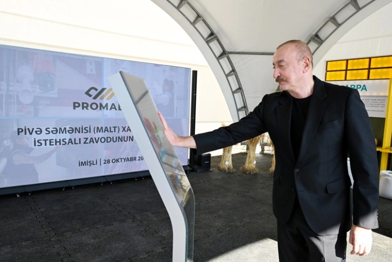 İmişlidə “Promalt” MMC-nin arpa emalı müəssisəsi istifadəyə verildi - FOTOLAR