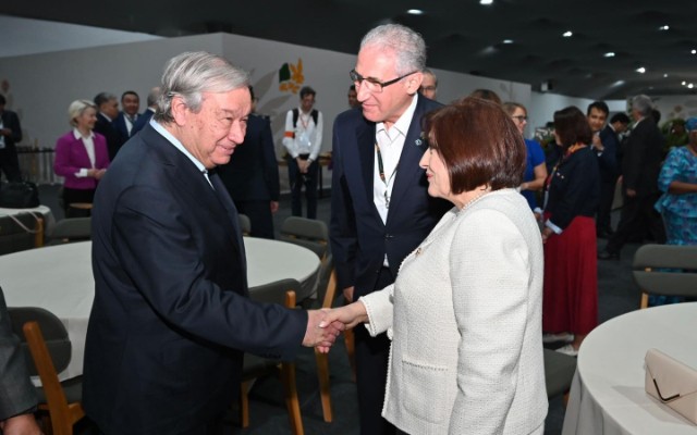 Sahibə Qafarova Quterreş və Lula da Silva ilə görüşdü - FOTOLAR