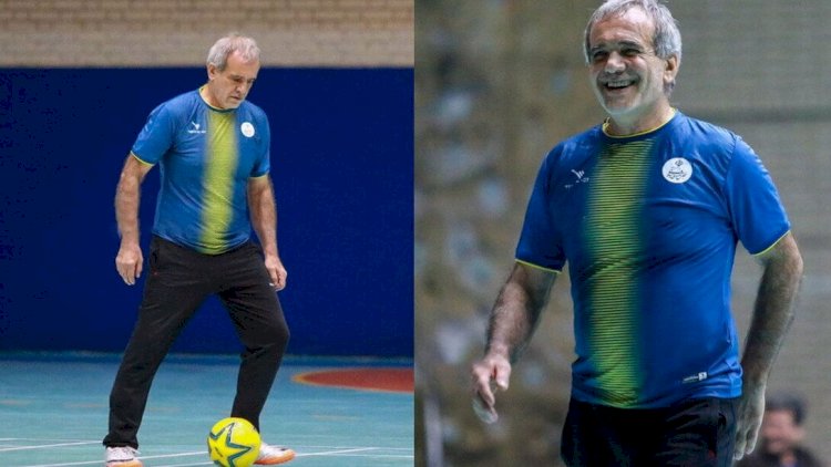 Pezeşkian futbol oynadı