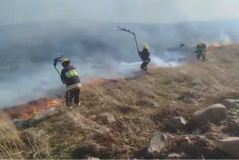 Gədəbəydə dağlıq ərazi yanır