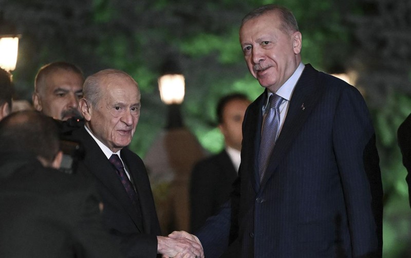 Ərdoğan Bahçelini evində ziyarət etdi - FOTO