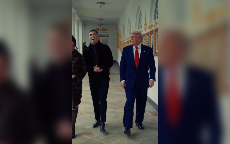 Tramp Ağ Evdə Ronaldonu qəbul etdi - VİDEO
