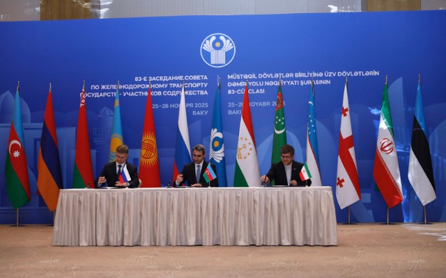 Şimal-Cənub dəhlizinin inkişafı üzrə Memorandum imzalandı - FOTOLAR