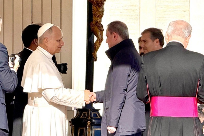 Ceyhun Bayramov Roma Papası ilə görüşdü - FOTO