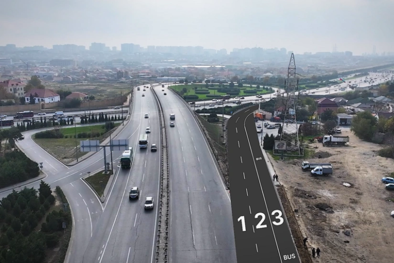 Bu yolda xüsusi hərəkət zolağı yaradılıb