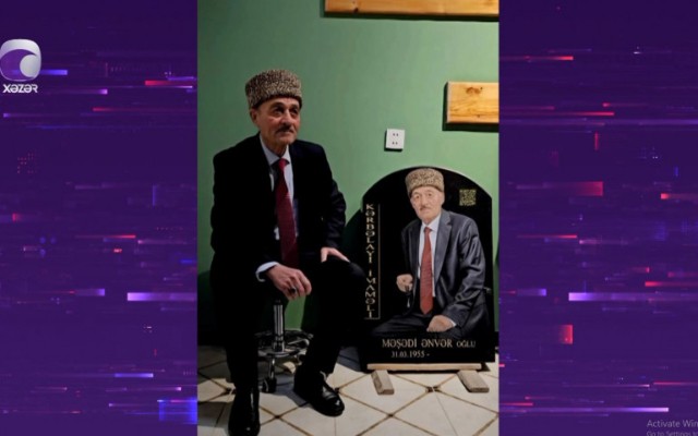 Sağ ikən özünə “QR kod”lu başdaşı düzəltdirdi - Azərbaycanda ilk - VİDEO