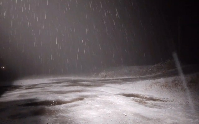 Laçına qar yağır - FOTO