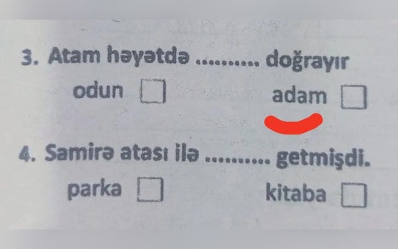 Bu sual məktəblilərə verilib? - Rəsmi açıqlama