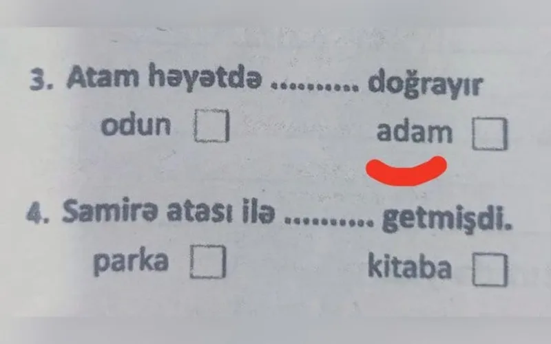Bu sual məktəblilərə verilib? - Rəsmi açıqlama