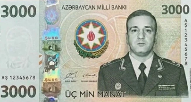 Üzərində Polad Həşimovun şəkli olan 3000 manatlıq ƏSGİNAS