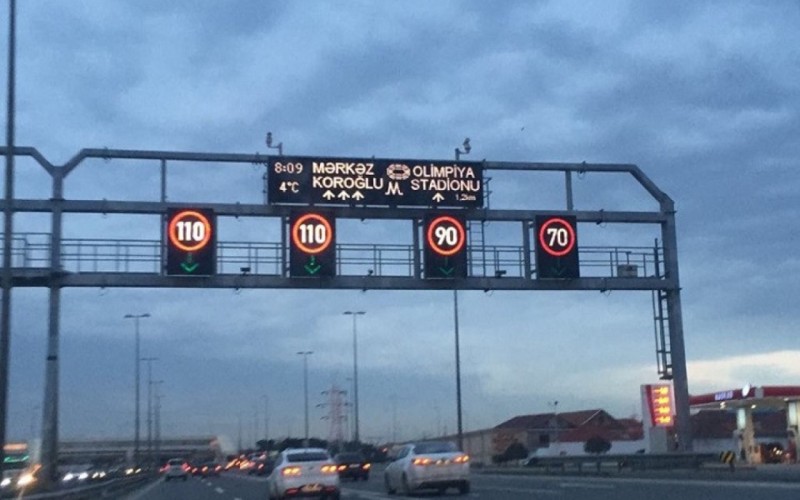 Bu yolda sürət həddi endirildi