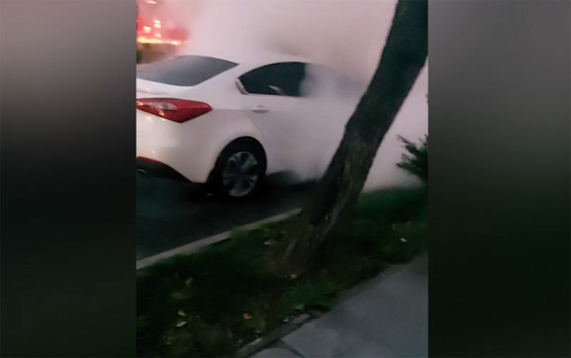 Bakıda avtomobil YANDI - VİDEO