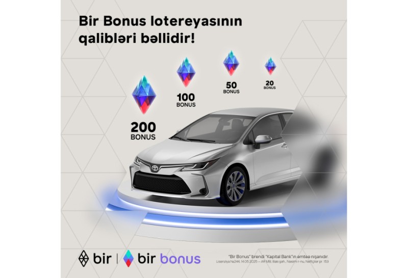 “Bir Bonus” lotereyasının qalibləri bəlli oldu