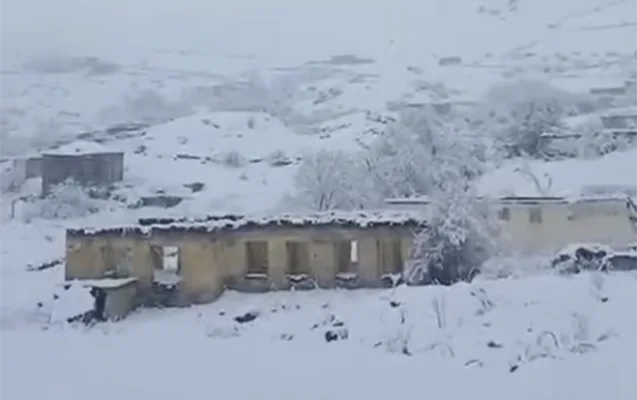 Laçına qar yağır