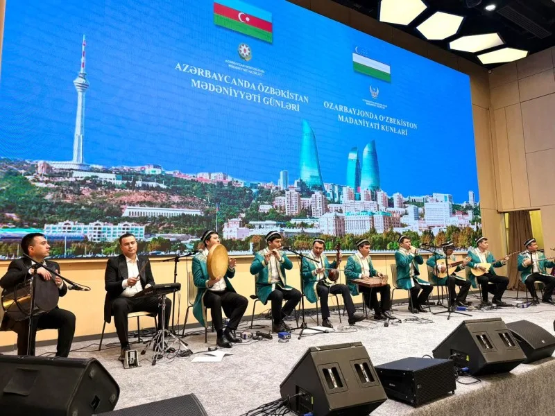 Füzuli şəhərində Özbəkistan Mədəniyyəti Günlərinin bağlanış konserti keçirilib - FOTOLAR