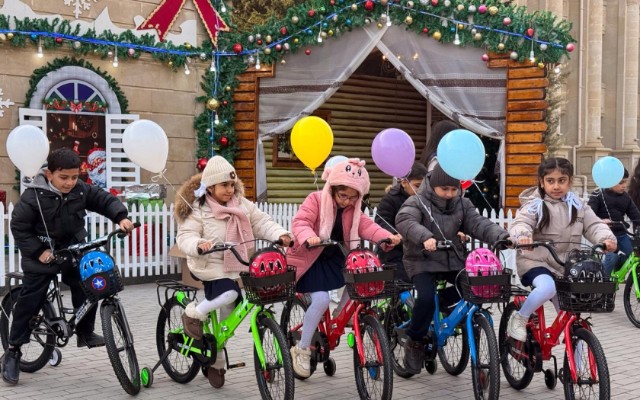 Leyla Əliyeva Yevlaxda uşaqlara Yeni il şənliyi təşkil etdi - FOTOLAR