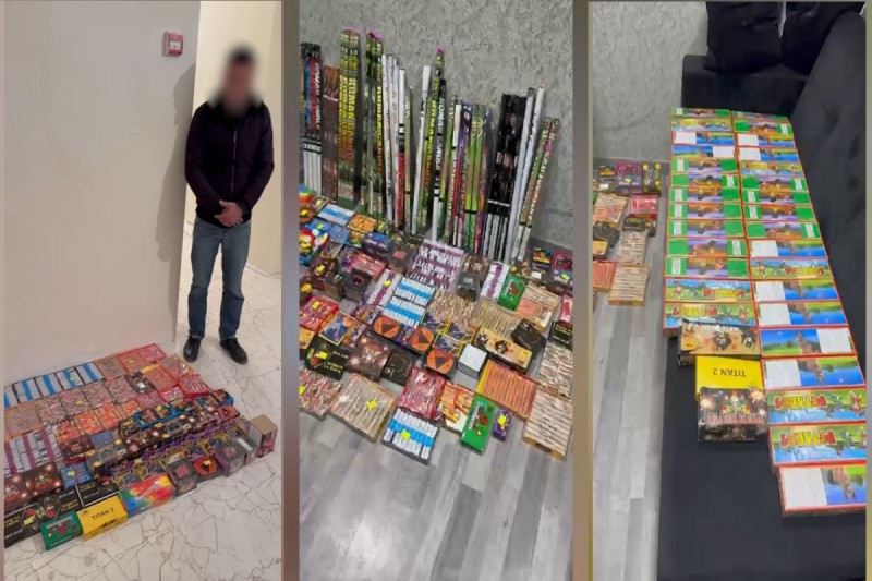 Pirotexniki vasitələrin gizli satıldığı anbar aşkarlandı - VİDEO