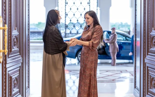 Leyla Əliyeva Omanın birinci xanımı ilə görüşdü - FOTO