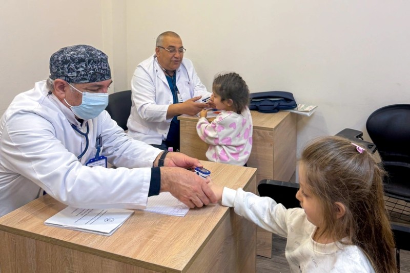 Uşaq sığınacağında tibbi müayinələr təşkil olundu - FOTOLAR