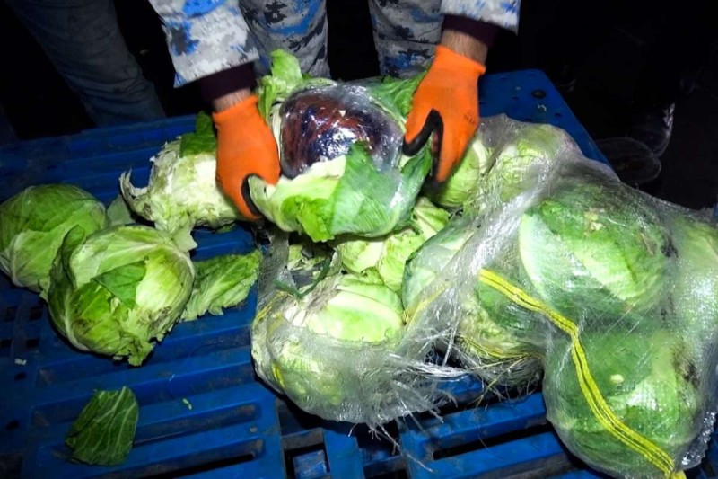 Gömrükdə kələm yükündən narkotik aşkarlandı