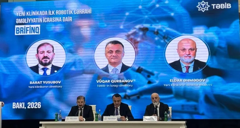 Yeni Klinikada ilk robotik cərrahi əməliyyat icra olunub