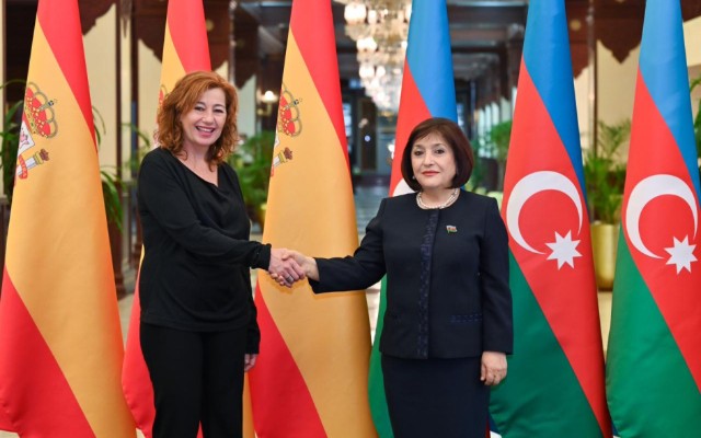 Sahibə Qafarova ispaniyalı həmkarı ilə görüşdü - FOTOLAR