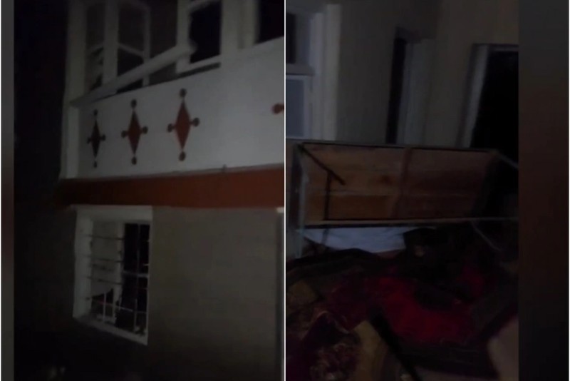 Şəkidə evdə PARTLAYIŞ - VİDEO