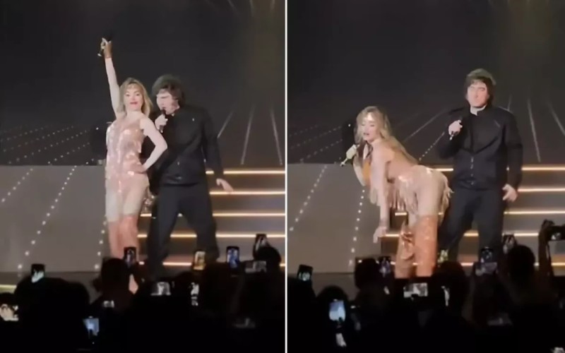 Argentina prezidenti keçmiş sevgilisi ilə səhnədə - VİDEO