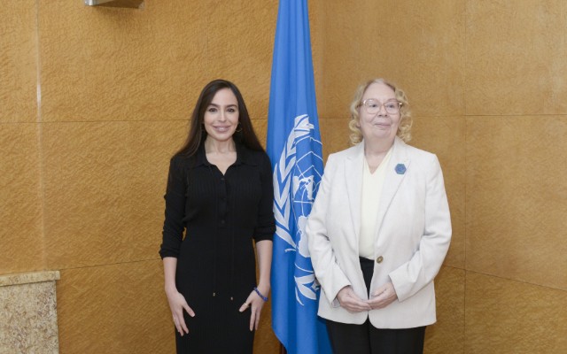 Leyla Əliyeva Tatyana Valovaya ilə görüşdü - FOTOLAR