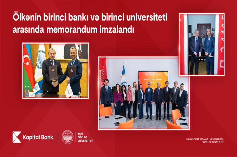 Ölkənin birinci bankı və birinci universiteti arasında memorandum imzalanıb