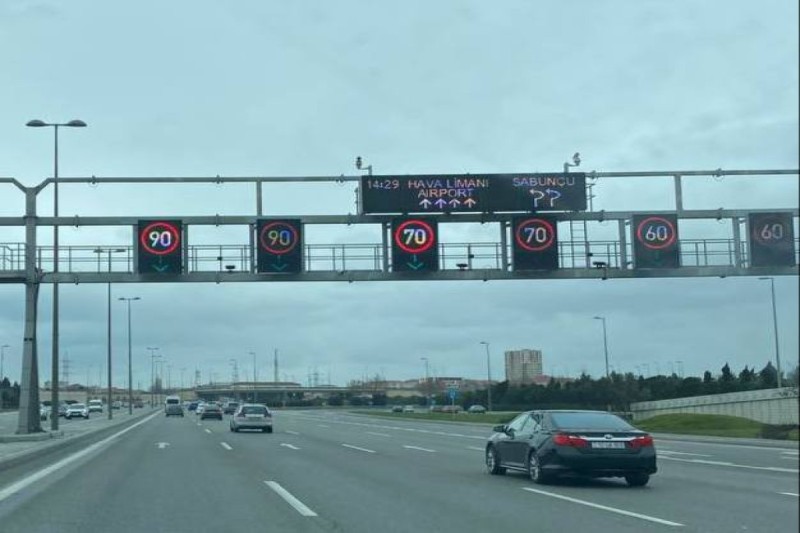 Bu yolda sürət həddi endirildi