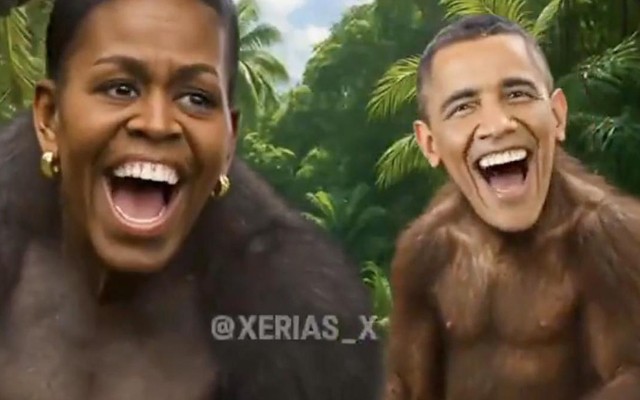 Tramp Obama ilə xanımını meymuna bənzətdi - VİDEO