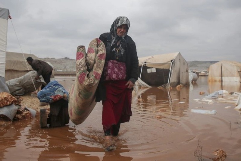 Suriyada daşqınlar: ölənlər var