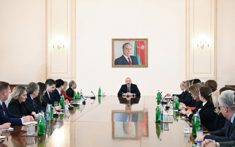 İlham Əliyev ABŞ Ticarət Palatasının nümayəndə heyətini qəbul etdi