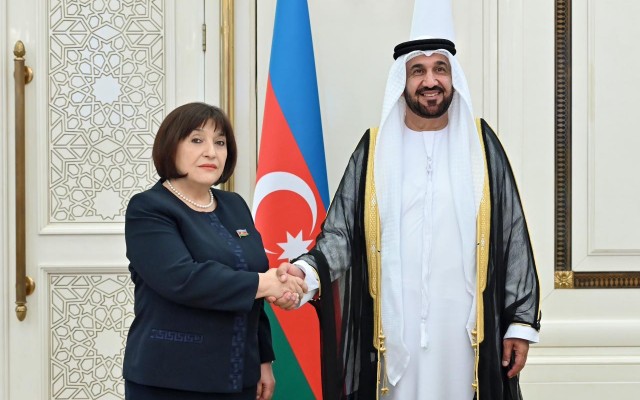 Sahibə Qafarova Ərəb Parlamentinin prezidenti ilə görüşdü - FOTOLAR