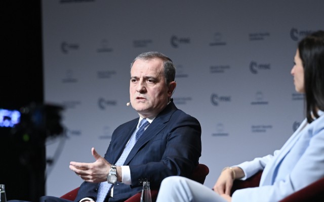 Ceyhun Bayramov Münxendə panel müzakirələrində çıxış edib - FOTOLAR