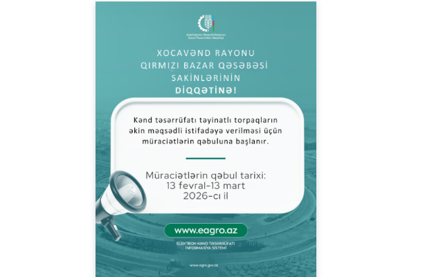 Qırmızı bazar sakinlərinin nəzərinə - Martın 13-nə qədər...