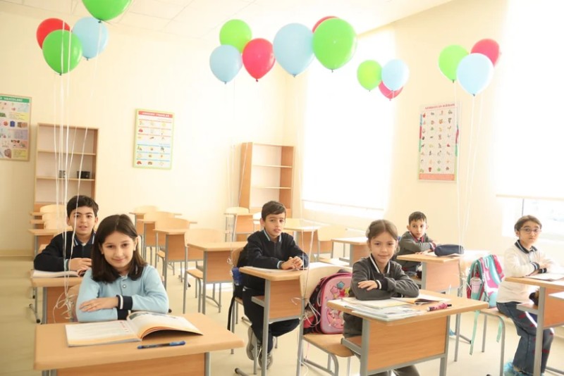 Ağdamda məktəb tədris prosesinə başladı - FOTOLAR
