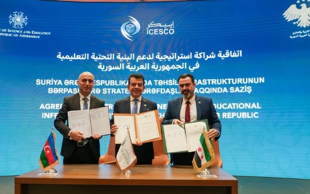 Azərbaycan Suriyada 10-a yaxın yeni məktəb tikəcək