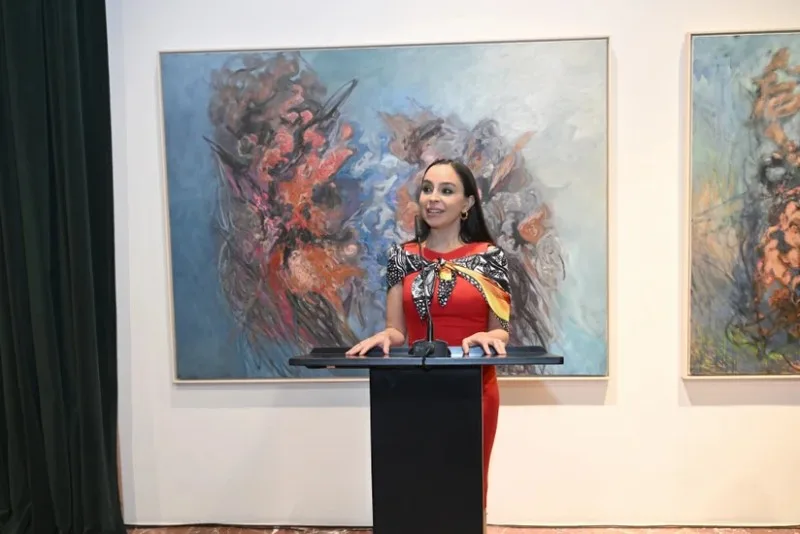 Leyla və Arzu Əliyevalar beynəlxalq sərginin açılışına qatılıblar - FOTOLAR