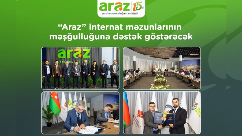 “Araz” supermarketlər şəbəkəsi internat məzunlarının məşğulluğuna dəstək göstərəcək