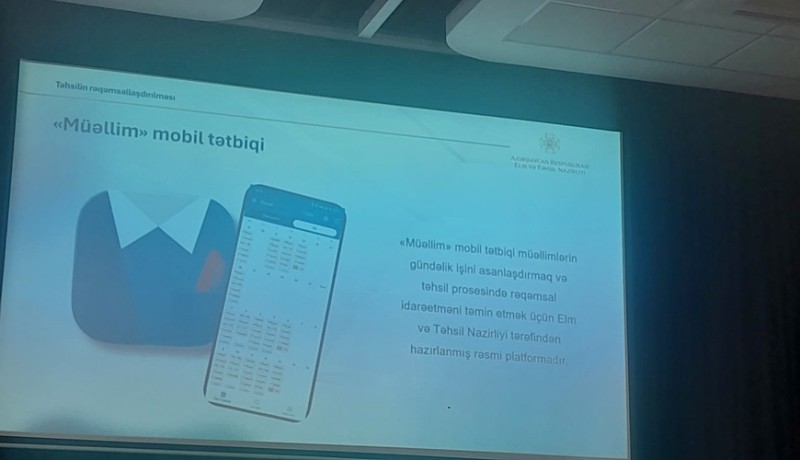 “Müəllim” mobil tətbiqi istifadəyə verilir