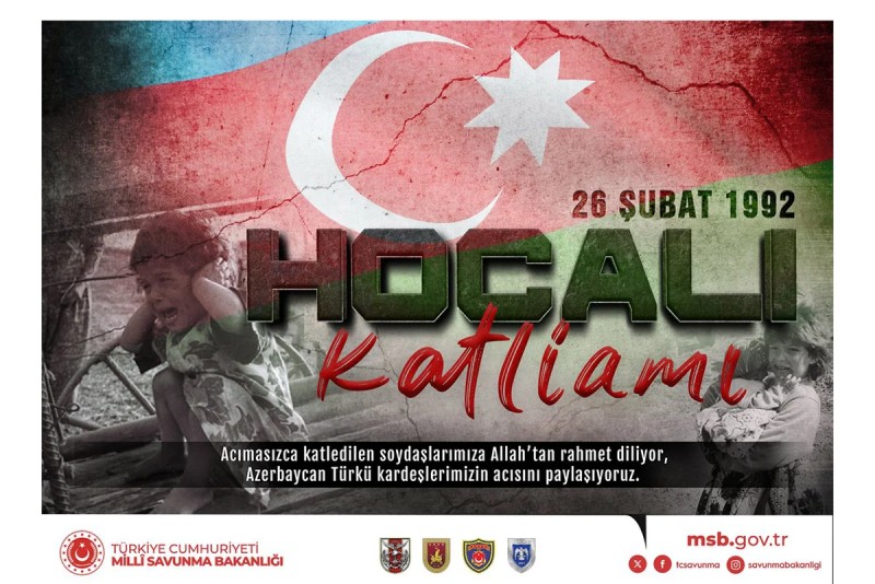 Türkiyə Milli Müdafiə Nazirliyi Xocalı faciəsi ilə bağlı paylaşım etdi