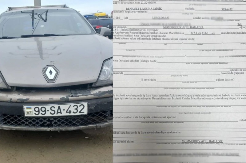 Qaydaları pozan sürücünün narkotik qəbul etdiyi üzə çıxdı