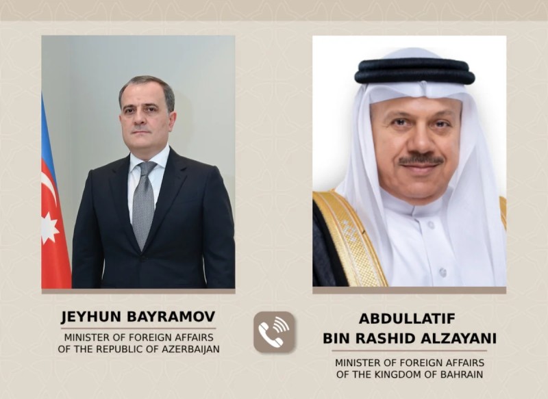 Ceyhun Bayramov bəhreynli həmkarı ilə danışdı