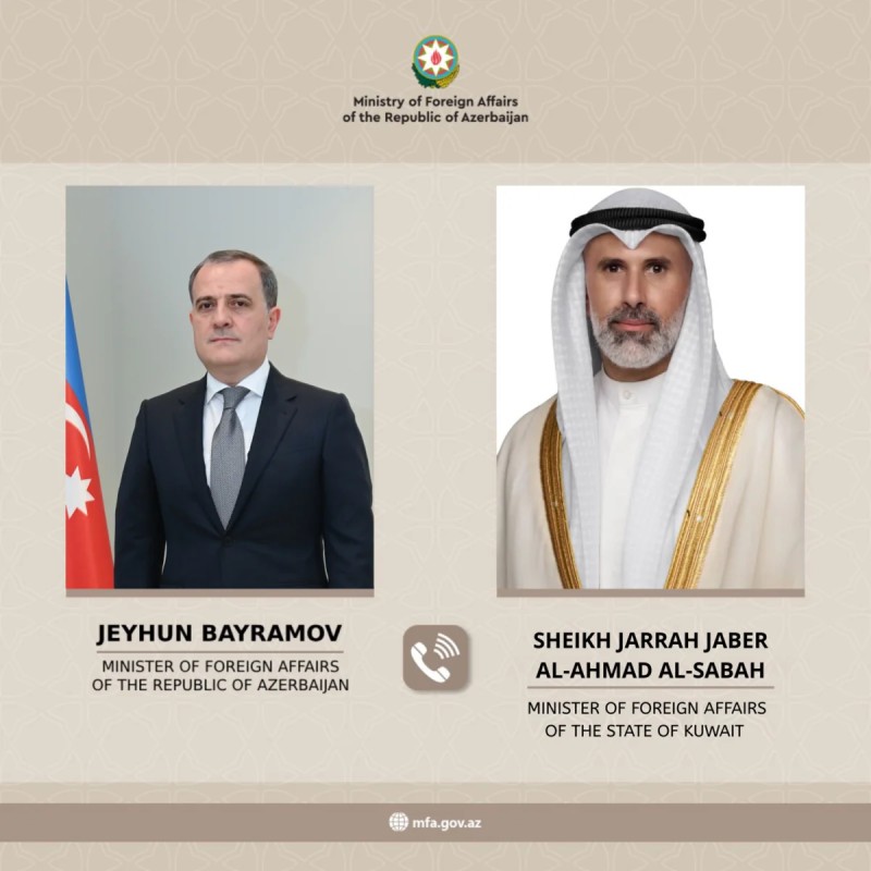 Ceyhun Bayramov küveytli həmkarı ilə danışdı